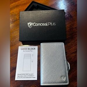 Conceal Plus Silver Card BlocR Slim Wallet